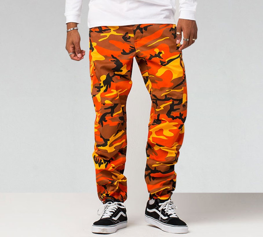 Camouflage Print Cargo Pants