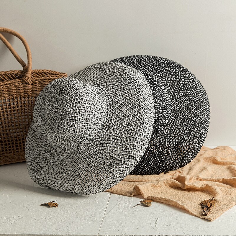 Grey Summer Straw Women's Hat