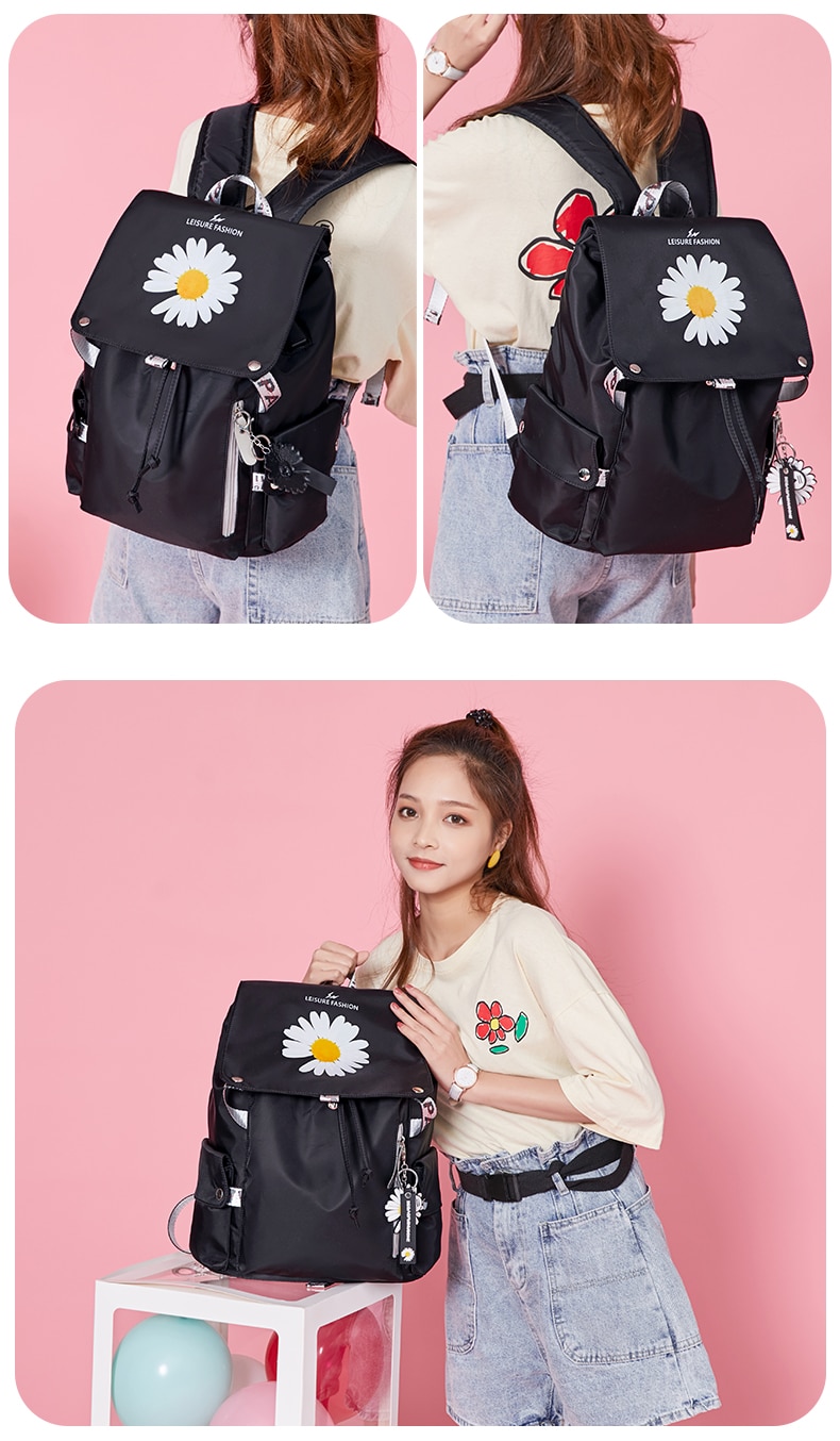Women's Daisy Patterned Backpack