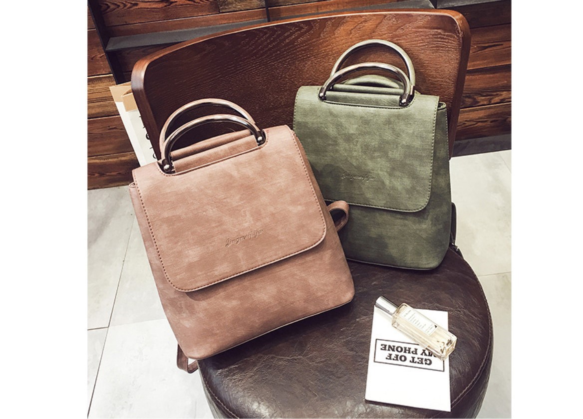 Women's Marble Eco-Leather Backpack