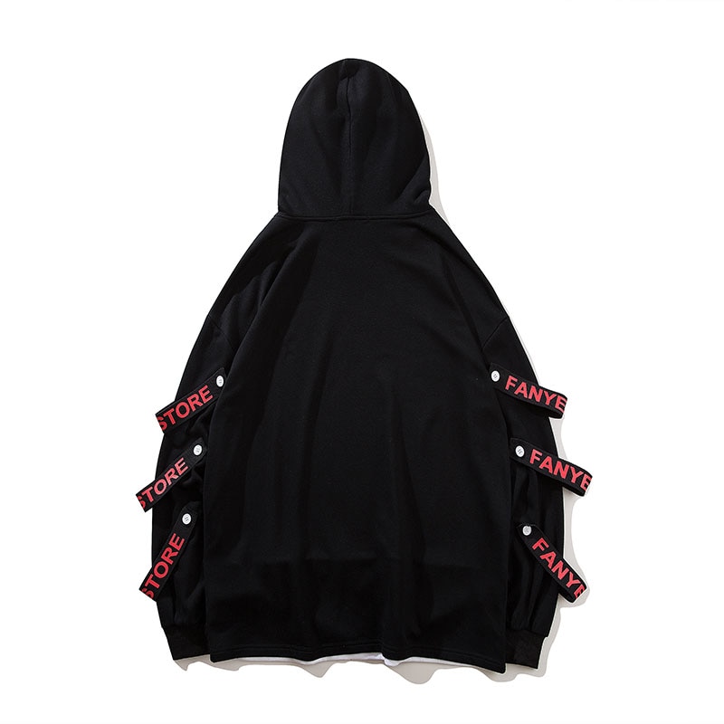 Men's Cotton Hoodie with Ribbons