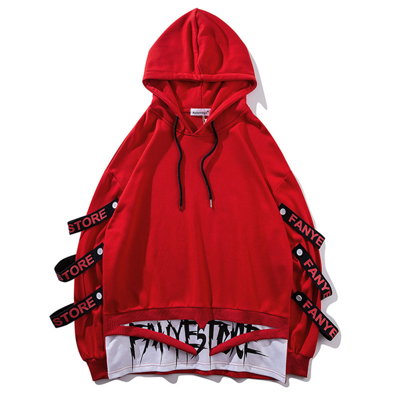 Men's Cotton Hoodie with Ribbons