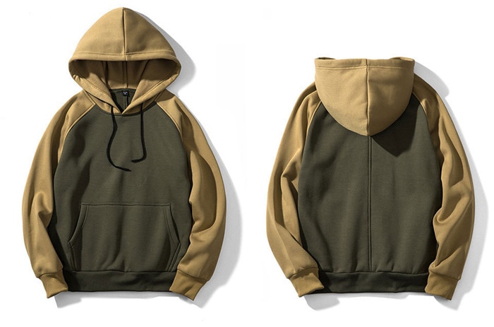 Men's Autumn Soft Patchwork Cotton Hoodie