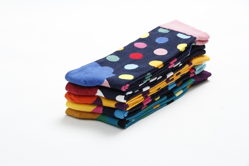 Men's Polka Dot Printed Cotton Socks