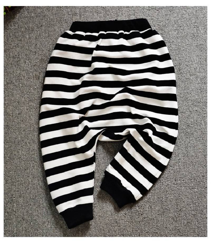 Baby Boy's Black / White Striped Harem Pants