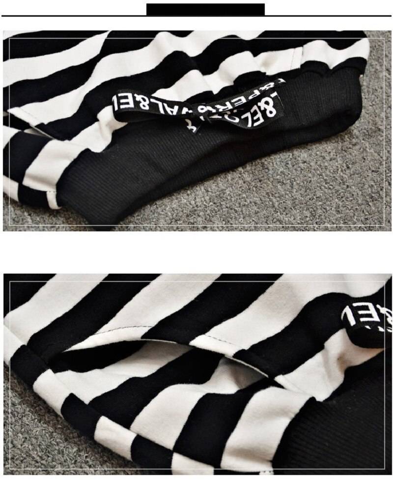 Baby Boy's Black / White Striped Harem Pants