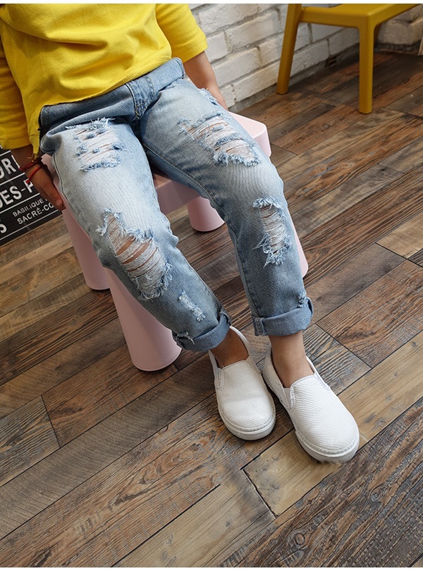 Spring Classic Blue Denim Trousers