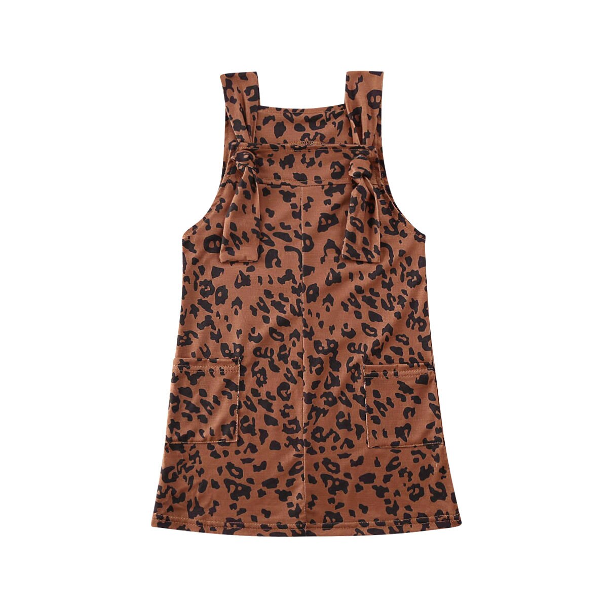 Leopard Printed Sleeveless Dress for Girls