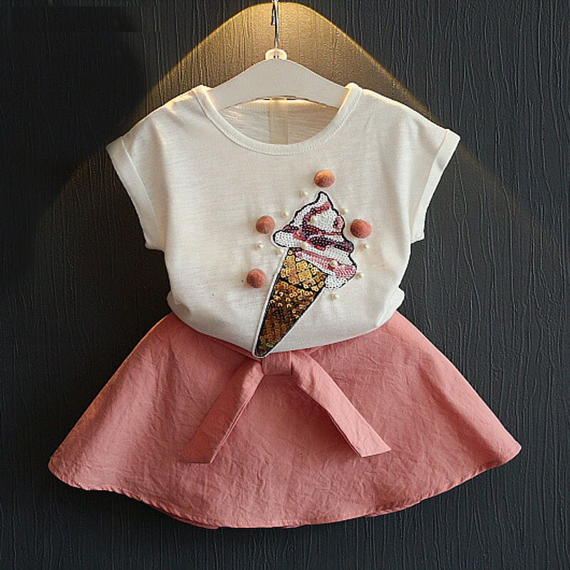 Girls' Cute Short Polyester Dress