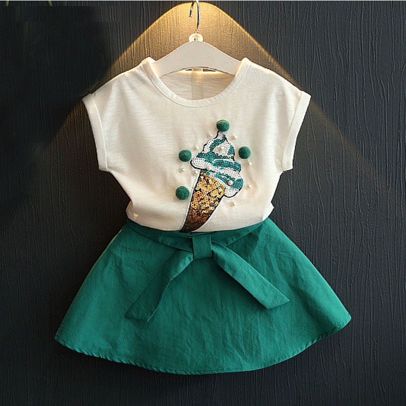 Girls' Cute Short Polyester Dress