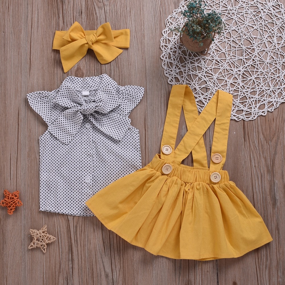 Girls' Cute Short Polyester Dress