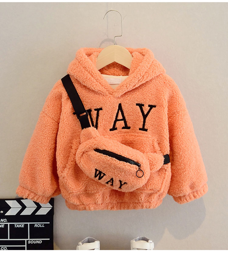 Kid's Plush Hoodie with Bag