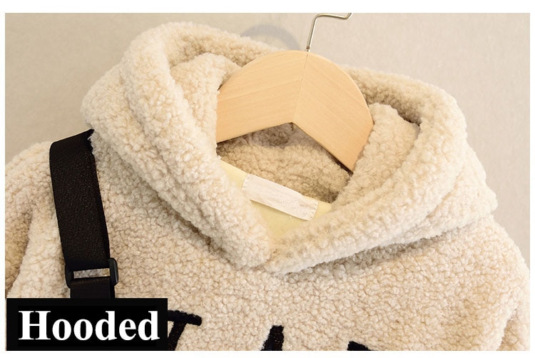 Kid's Plush Hoodie with Bag