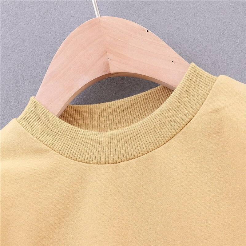 Girl's Cat Printed Cotton Sweatshirt