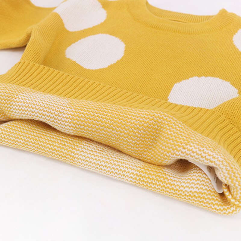 Kid's Warm Polka Dot Patterned Sweater