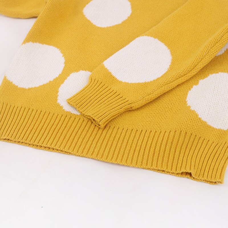 Kid's Warm Polka Dot Patterned Sweater