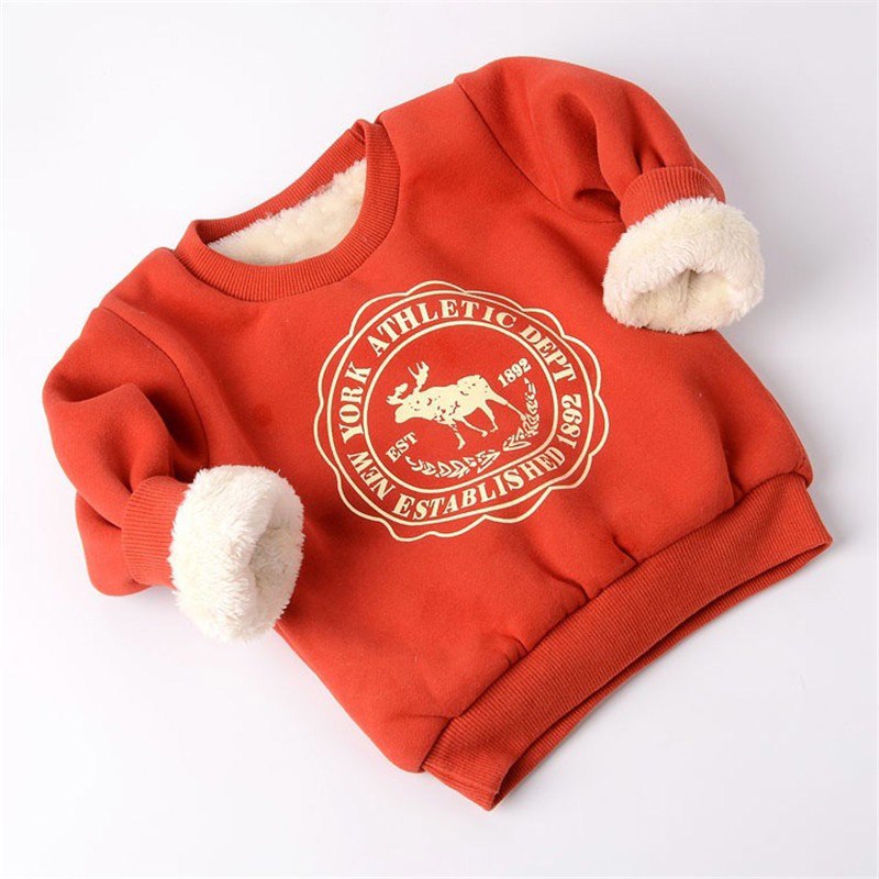Stylish Winter Warm Plush Kid's Sweatshirt