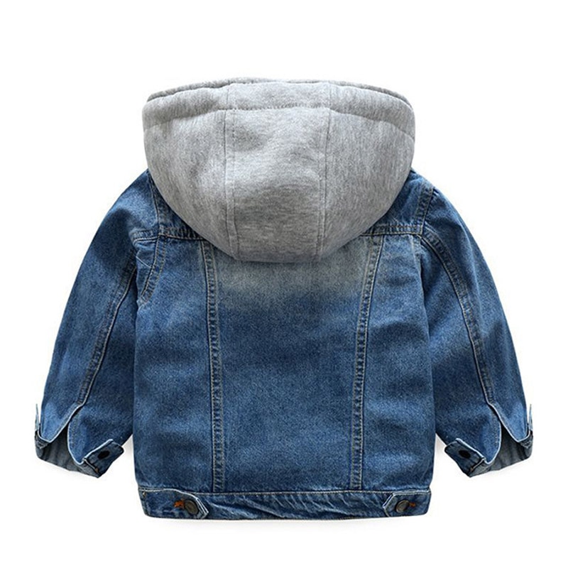 Warm Hooded Denim Jacket