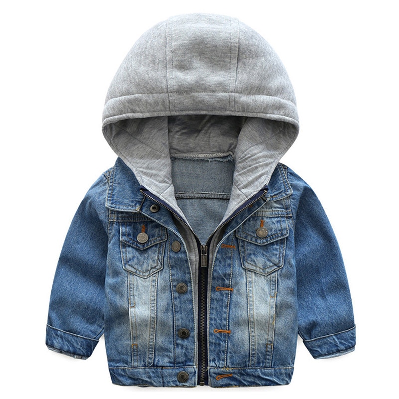 Warm Hooded Denim Jacket
