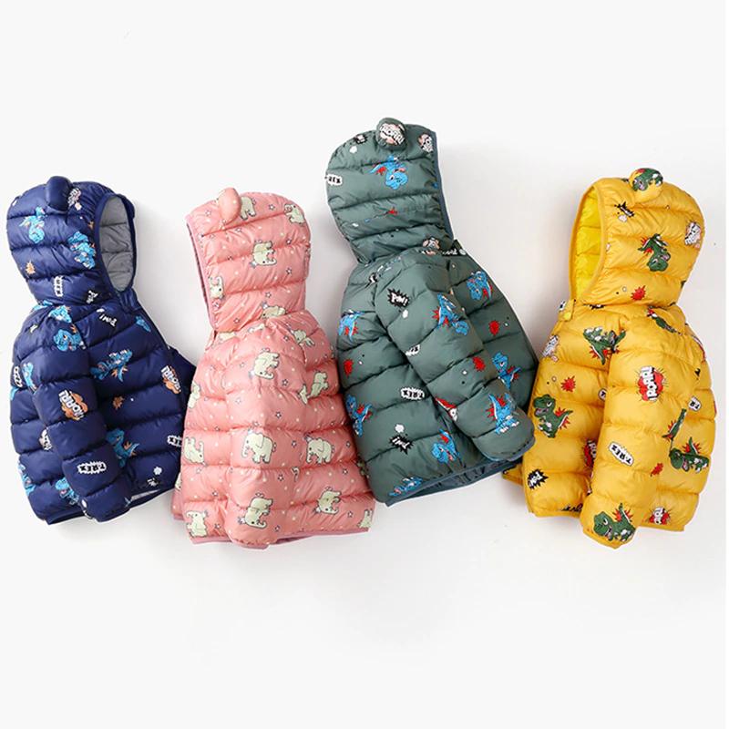 Kid's Cartoon Printed Hooded Jacket