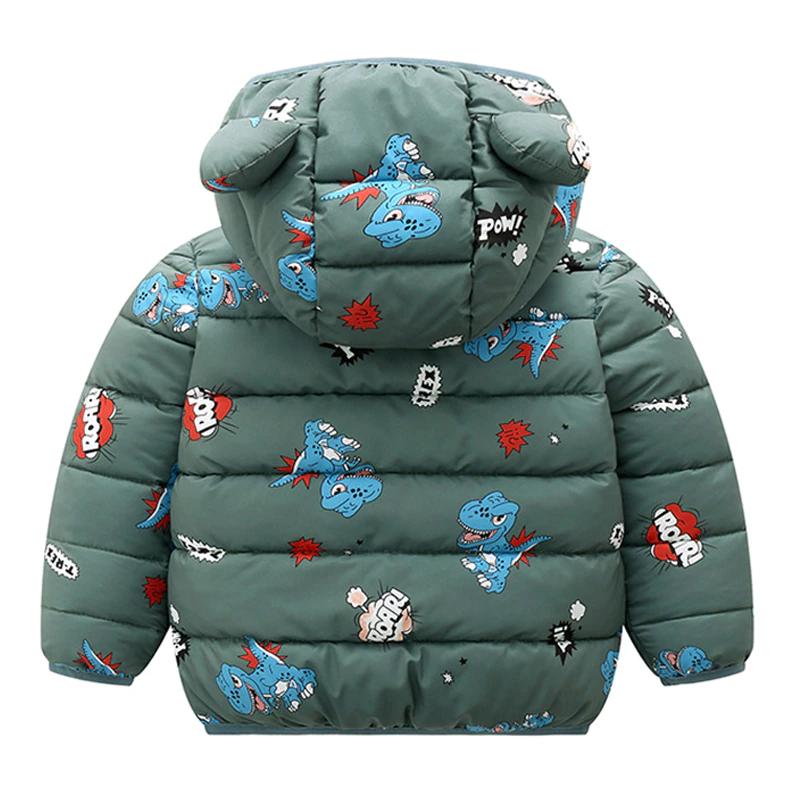 Kid's Cartoon Printed Hooded Jacket