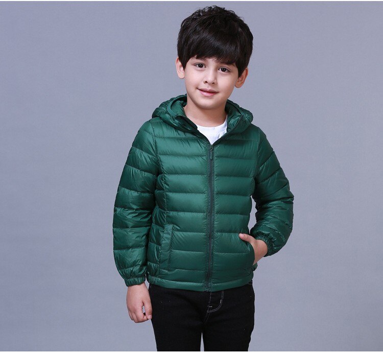 Boys' Hooded Zippered Bright Jacket
