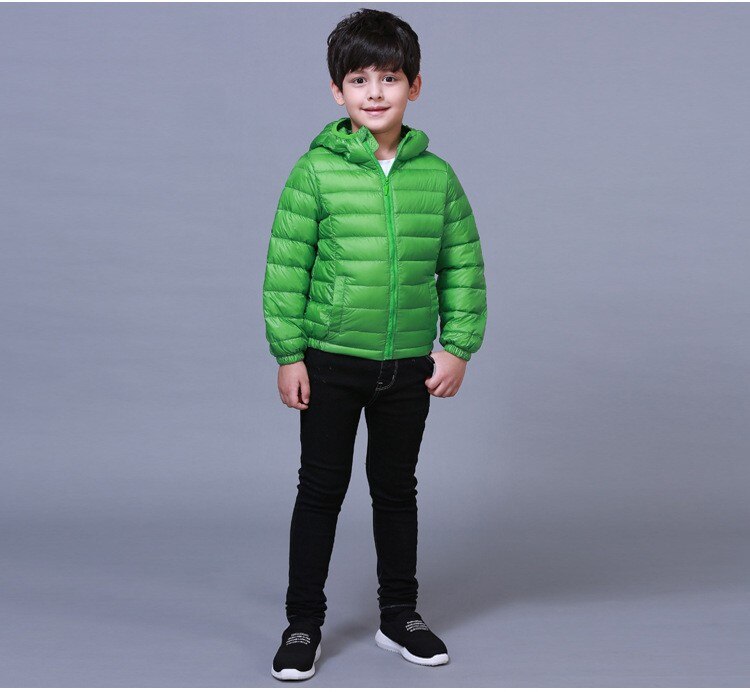 Boys' Hooded Zippered Bright Jacket