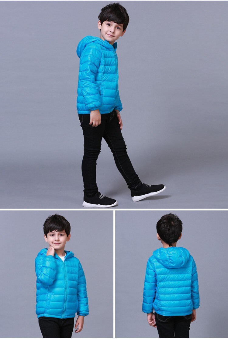 Boys' Hooded Zippered Bright Jacket