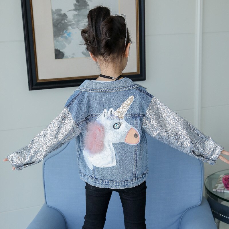 Unicorn Jeans Jacket For Girls