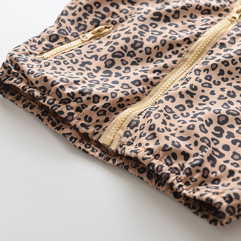 Girls' Coat in Leopard Print