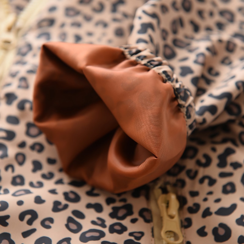 Girls' Coat in Leopard Print