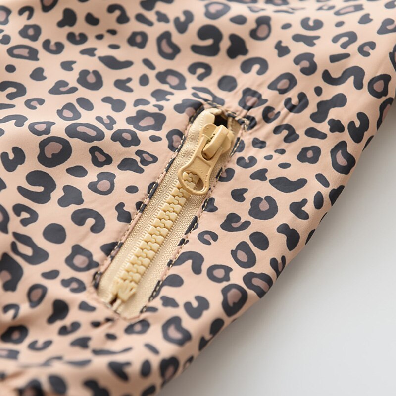 Girls' Coat in Leopard Print