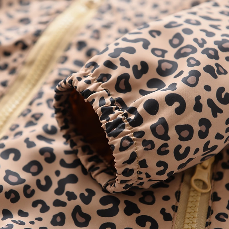 Girls' Coat in Leopard Print