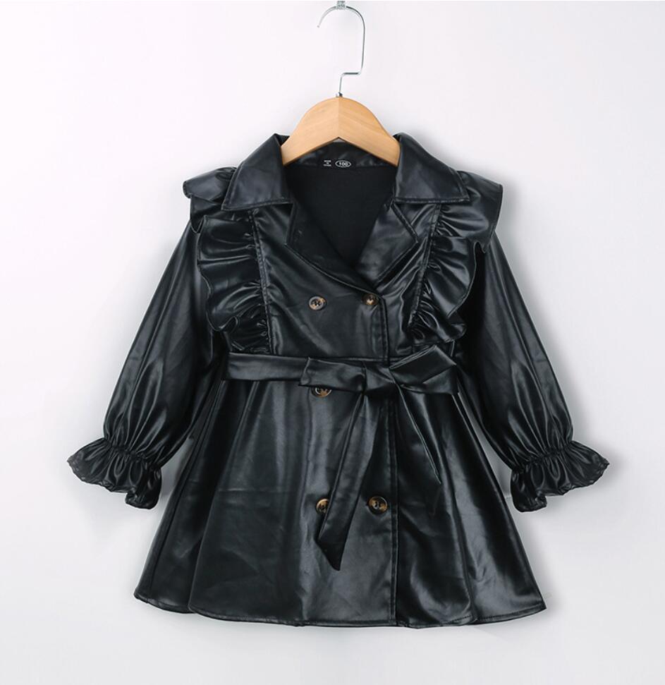 PU Leather Jacket with Long Sleeves