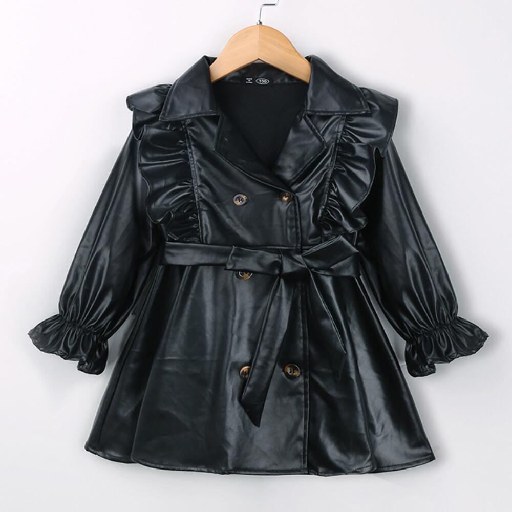 PU Leather Jacket with Long Sleeves