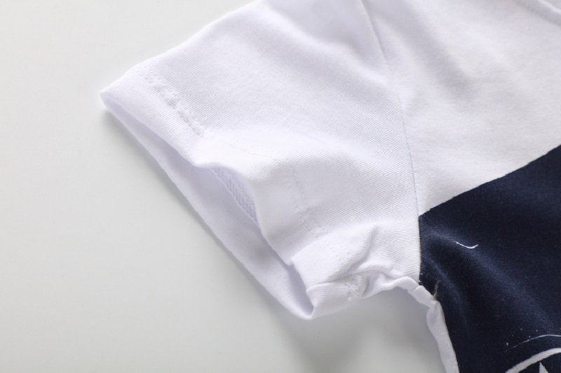 Boys' Short Sleeved White Cotton T-Shirt