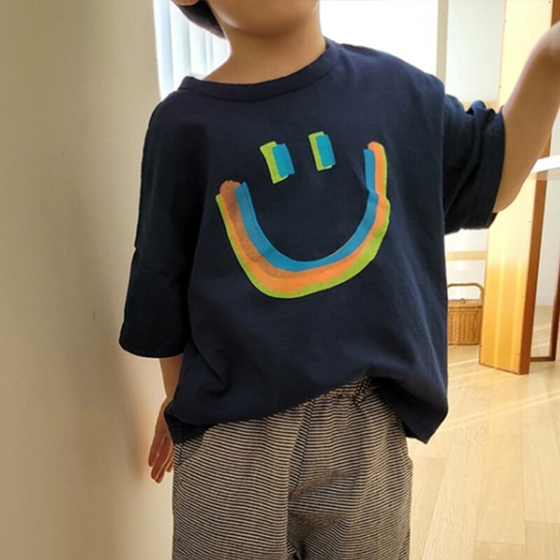 Girls Smile Printed Summer T-Shirt