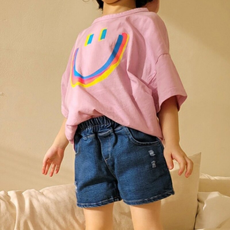 Girls Smile Printed Summer T-Shirt