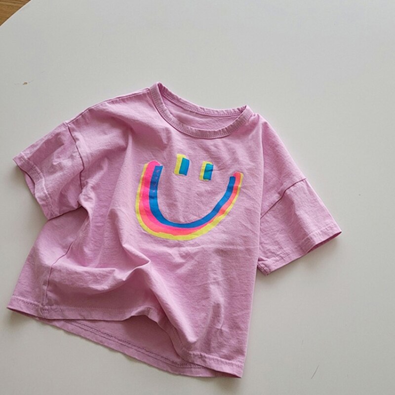 Girls Smile Printed Summer T-Shirt