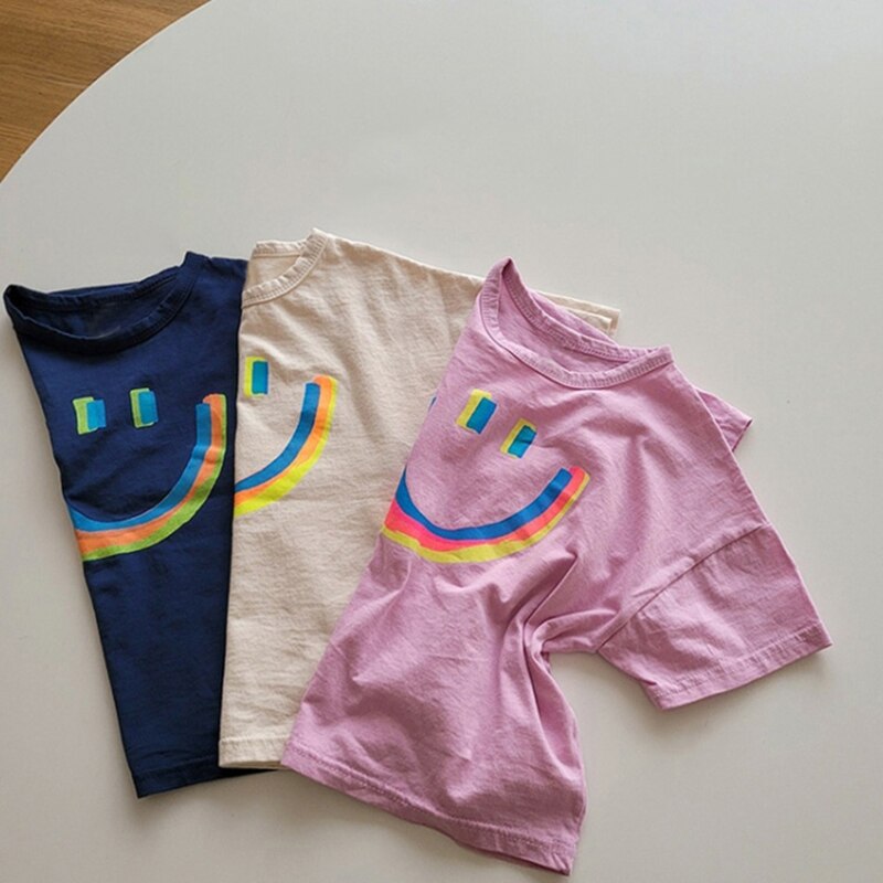 Girls Smile Printed Summer T-Shirt