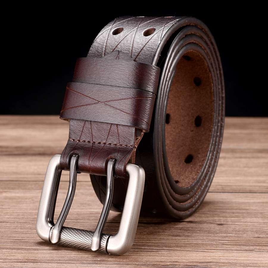 Men's Double Row Leather Belt