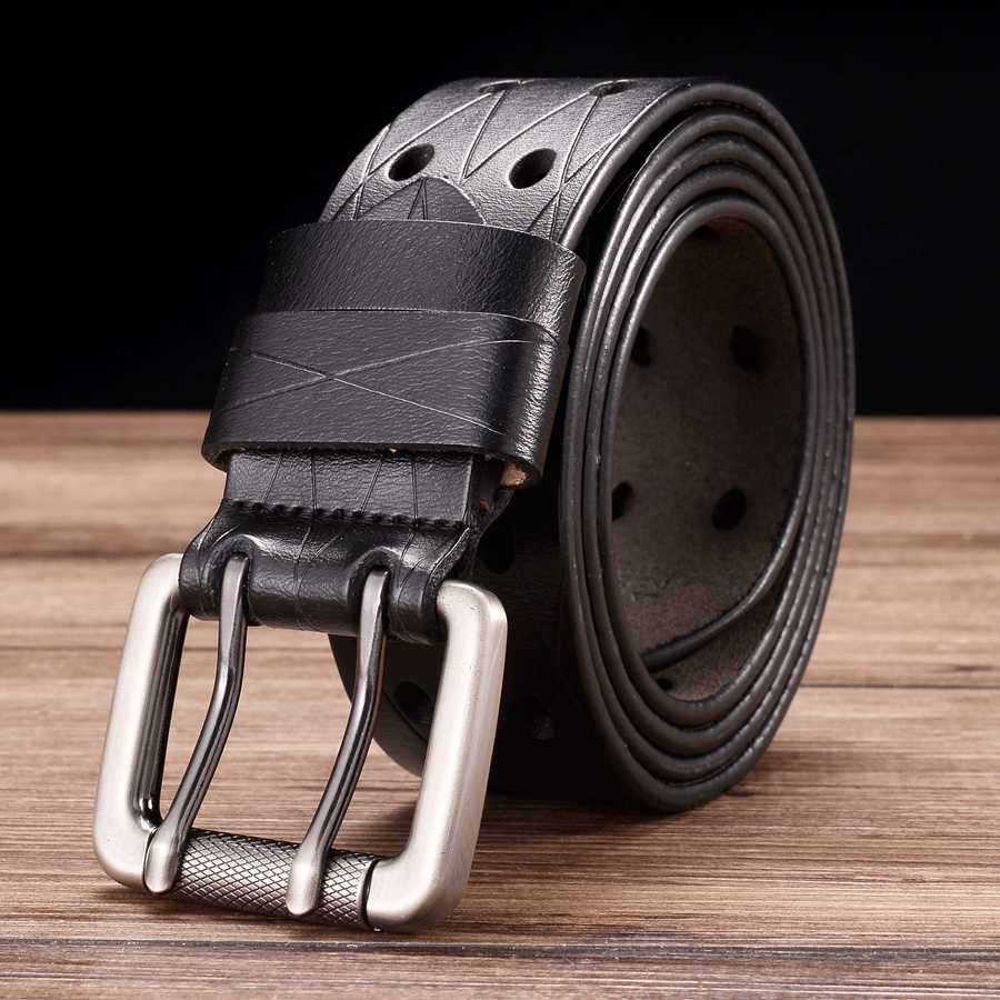 Men's Double Row Leather Belt