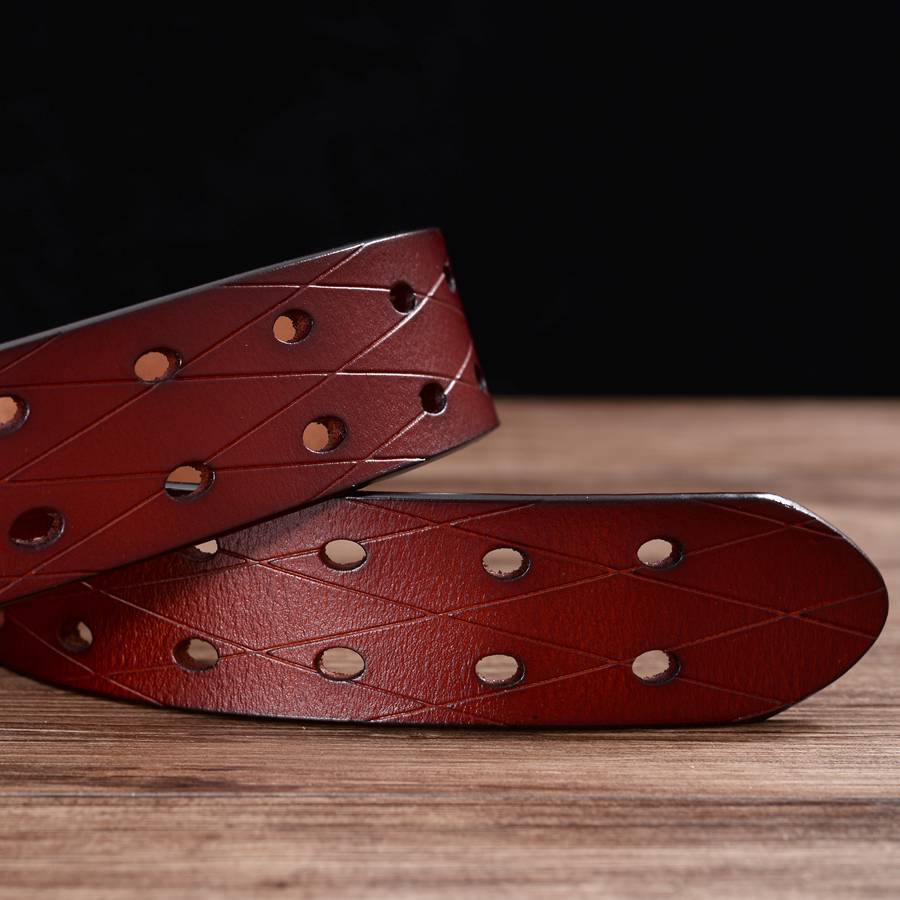 Men's Double Row Leather Belt