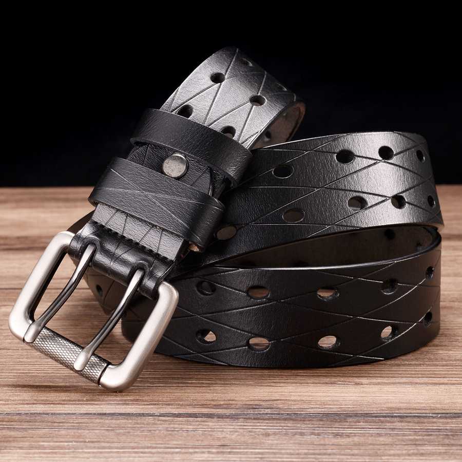 Men's Double Row Leather Belt