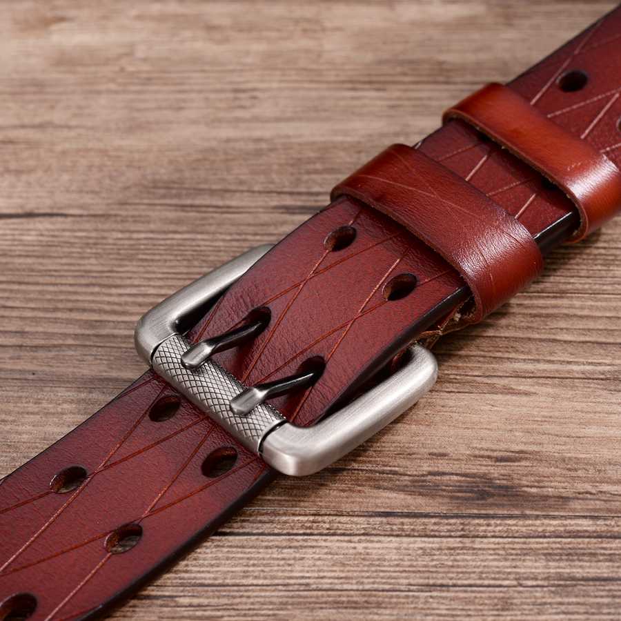 Men's Double Row Leather Belt