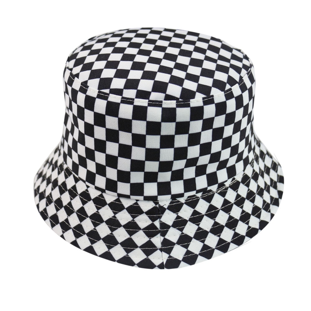Unisex Plaid Summer Bucket Hat