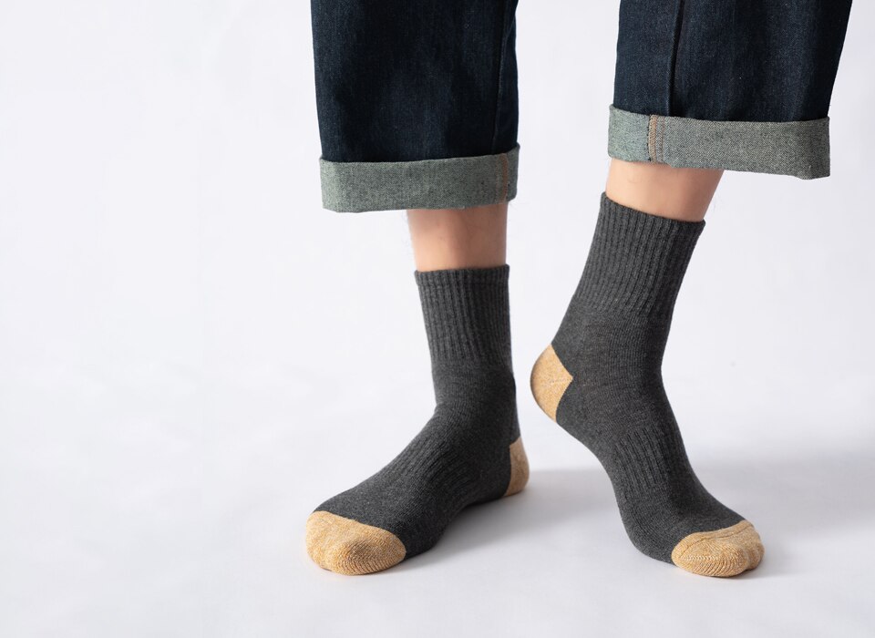 Men's Breathable High Socks 5 Pairs Set