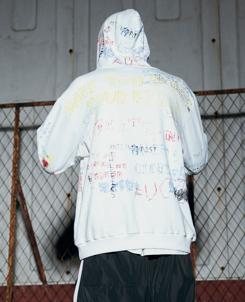 Harajuku Style Graffiti Printed Hoodie