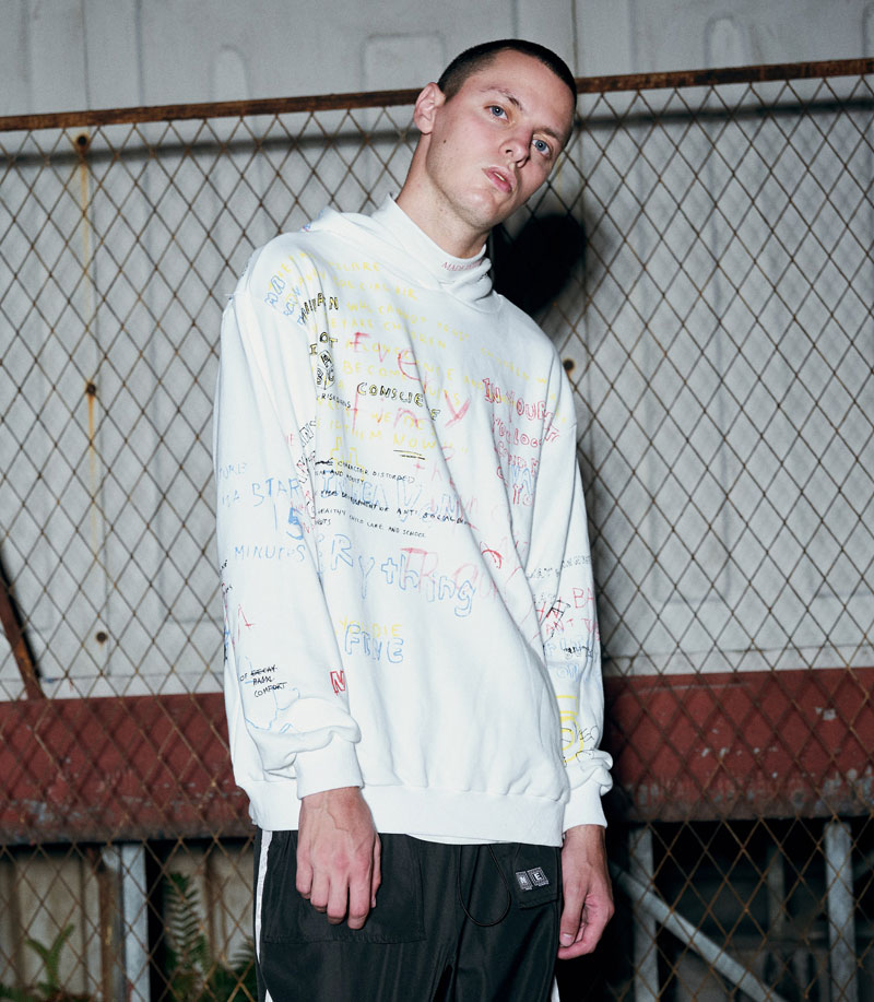 Harajuku Style Graffiti Printed Hoodie