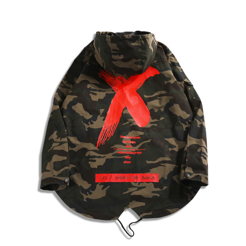 Windbreaker Men's Jacket with Back Print